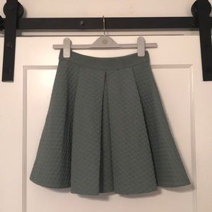 H&M aqua quilted skirt